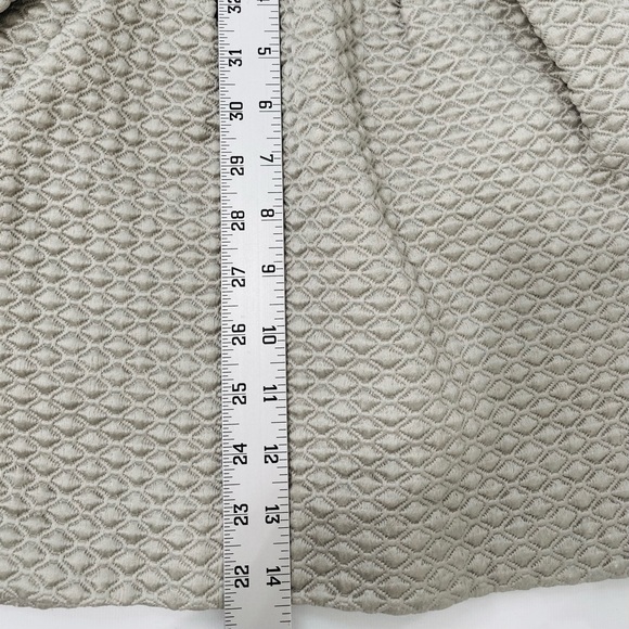 Isabel Marant sz 2 Quilted Mini Skirt Pleated Silver Wool Silk Waist 29" - Picture 10 of 14